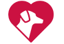 dog in a heart icon